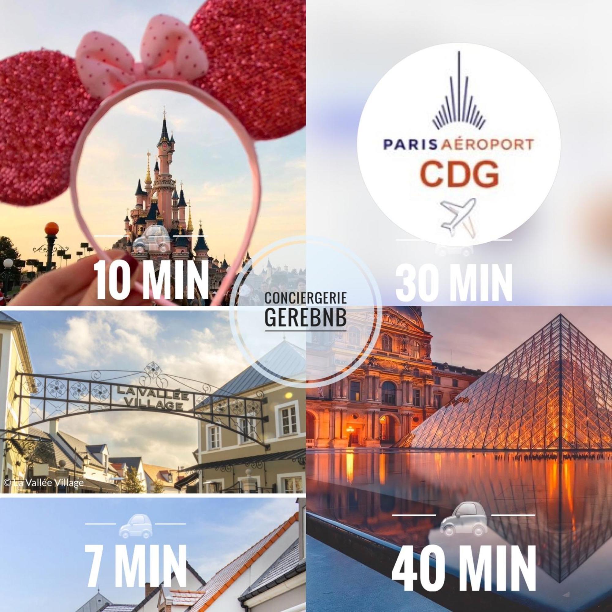 Duplex Moderne 8Per&3Ch&10 Min Disney&Parking Free Magny-le-Hongre Dış mekan fotoğraf